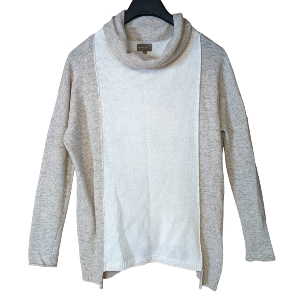 Mantovani Studio Wool and Cashmere Cowl Neck Sweater Size Medium